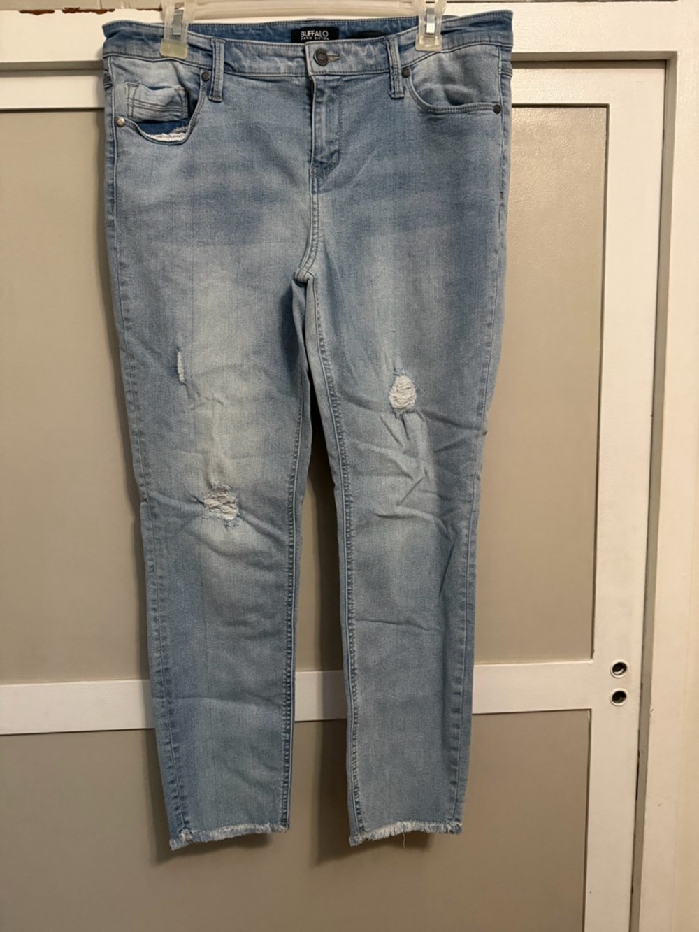 Buffalo David Bitton Light Blue Distressed Skinny Jeans